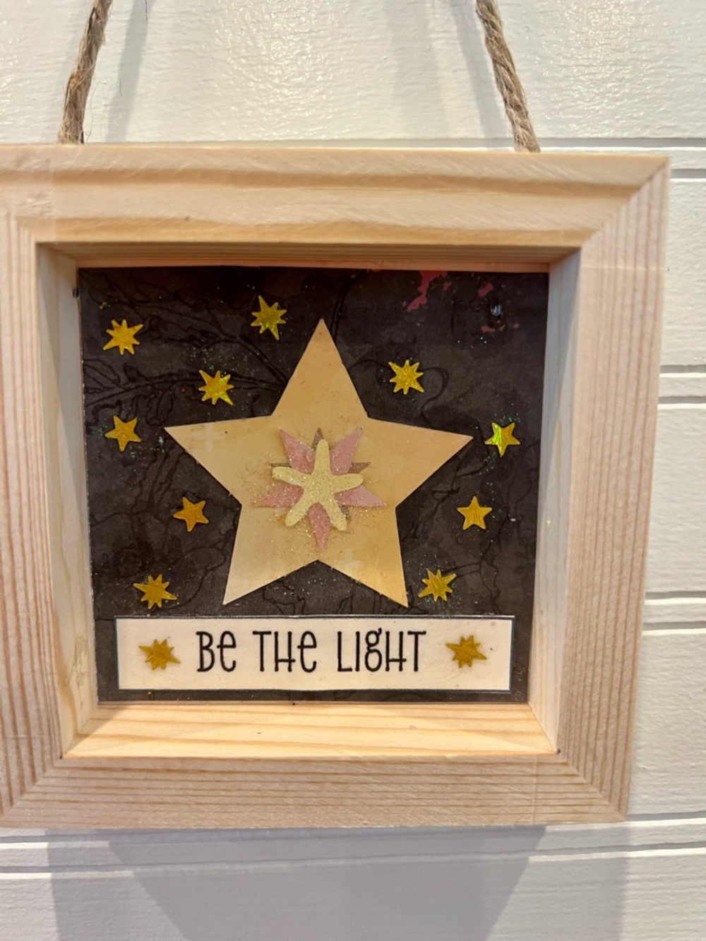 Be The Light Star Wall Art - Gold & Black
